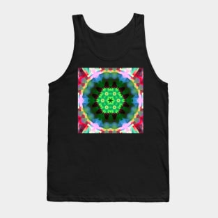 Colorful Symmetrical Kaleidoscopic Pattern Tank Top